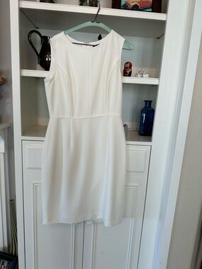 Preston & York Sleeveless White Mini Shift Dress